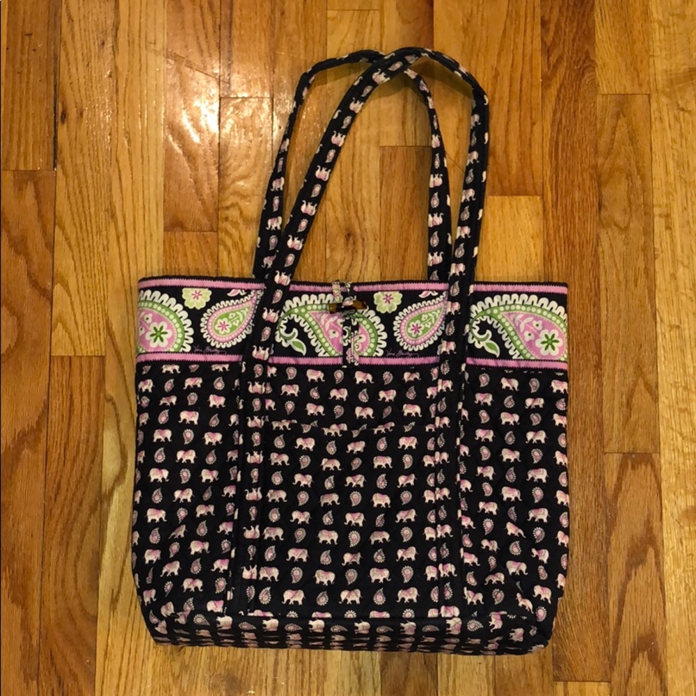 Black and Pink Vera Bradley Tote Bag